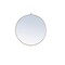 Metal frame Round Mirror with decorative hook 32 inch Silver finish